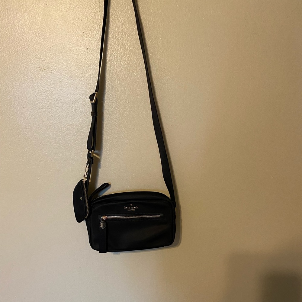 Kate Spade Black Crossbody with Silver Accents